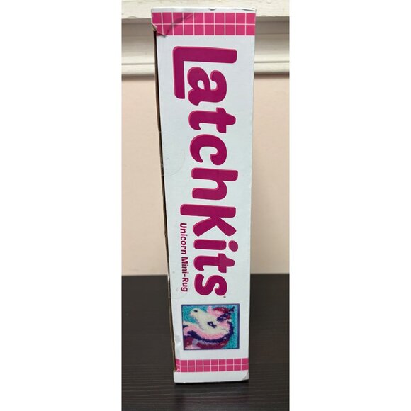 Latchkits Kids Unicorn Mini-Rug Craft Kit With Color-Coded Canvas & Pre-Cut Yarn - Picture 3 of 4